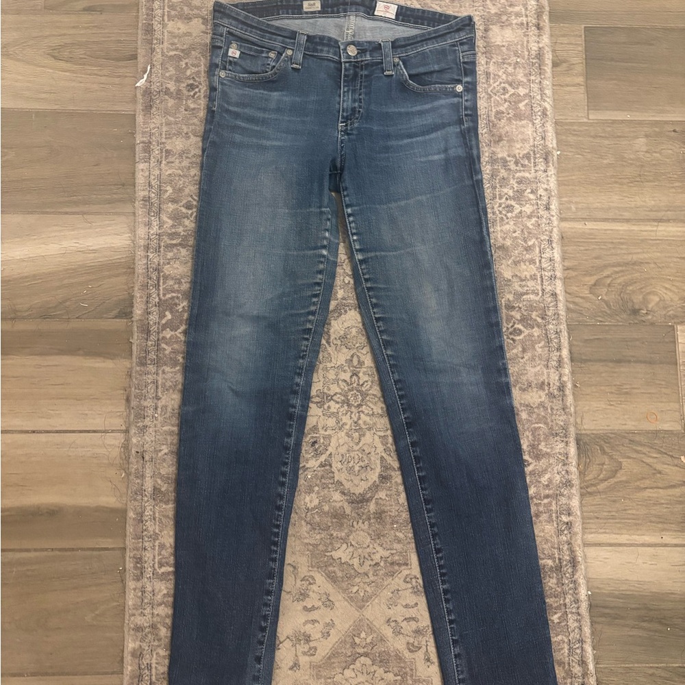 AG ADRIANO GOLDSCHMIED Womens sz 29 Med/Light Wash THE STILT Cigarette Leg Jeans